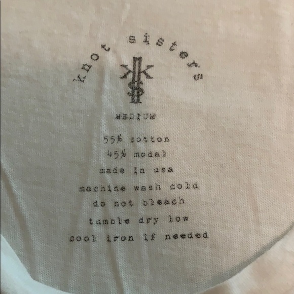 Side-split Knot Sisters Tee - Picture 2 of 3